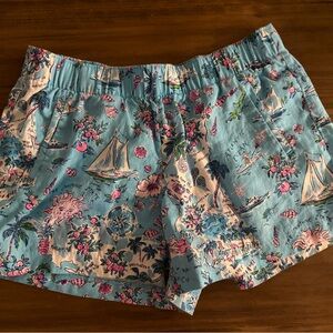 Lilly Pulitzer Blue and Pink High Waist Shorts